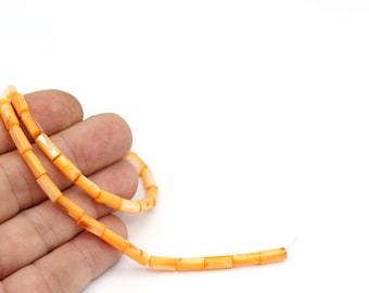 Cylinder Tube Beads, Natural Stone Column Beads, Jewelry Supply Bracelet Necklace, 4x10mm, 1Strand,GEM-159
