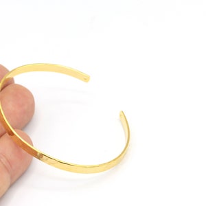 24 k gold vergoldet gehämmert Armreif, von Hand gemacht Armband, verstellbares Armband, vergoldet Manschette Armreif, poliert Armband, 1 Pcs (4x155mm), BLZ-4