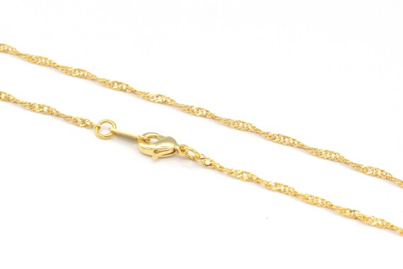 上品なネックレスチェーン、24k ゴールドメッキカーブチェーン、はんだ