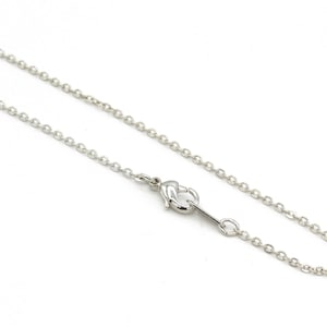 Può includere: Una collana a catena d'argento con chiusura a moschettone.