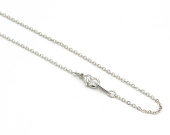Cadena de collar de 1.8x2mm-16 "-17"-18"-20"-22"-25" Cadenas chapadas en plata, cadena soldada, cadenas de barras, cadena de latón ZNC-3