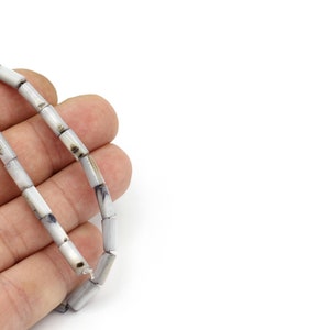 Cylinder Tube Beads, Natural Stone Column Beads, Jewelry Supply Bracelet Necklace, 4x10mm, 1Strand,GEM-160