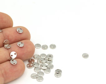 10 Stück (6mm) versilberte Dreieck Charms, Dreieck Ohrringe, Halskette Anhänger, 1 Loch Dreieck SLV-70