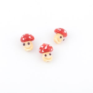 14x18mm Hand Made Murano Glass Mushroom Beads, Murano Mushroom Beads, Mushroom Murano Glass Charms, Murano Glass Findings, 1 Pcs, GEM-193