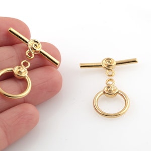 24k Shiny Gold Plated Toggle Clasp, T Bar Lock, Bracelet Closures, T Bar Lock, Gold Plated Toggle Clasp, 1pcs, 16x21mm, ALT-1168