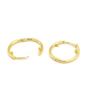 24k Gold Plated Earrings Hoop, Plain Leverback Findings, Brass Earrings, 24k Gold Plated Earring Findings, Dangle, Circle, 1Pcs, KP-191