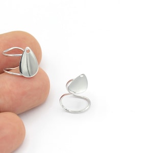 Silver Plated Drop Ear Cuff, Drop Ear Cuff, Tightening Ear Cuff, Thick Ear Cuff, Cartilage Earrings,1Pcs(15mm), KP-238