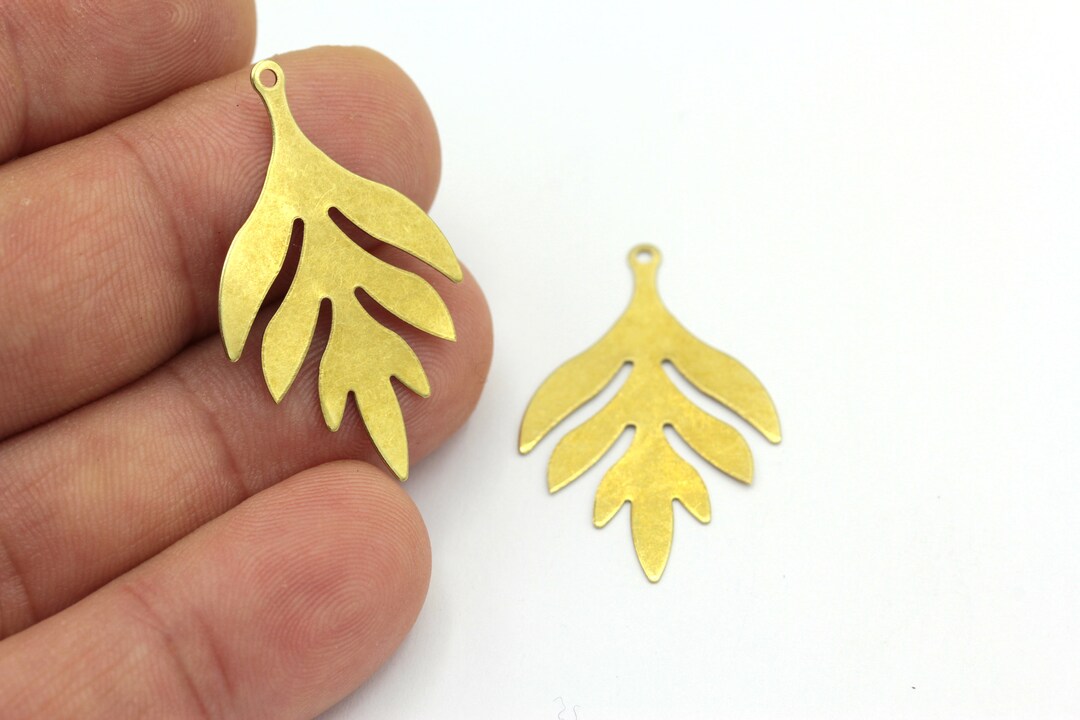 Raw Brass Flower Charms, Raw Brass Flower Necklace Pendant, Flower