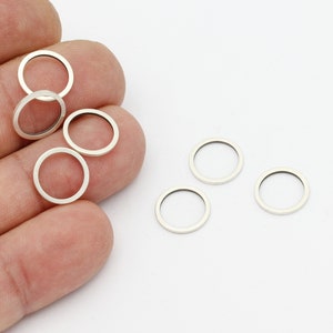 12mm Antique Silver Hoops, Antique Silver Closed Ring, Antique Silver Circle Connector, Round Charm, Jewelry Supplier, 10 Pcs, ESK-85