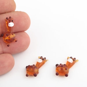 15x26mm handgemachte Murano Glas Giraffen Perlen, Murano TierPerlen, Giraffe Murano Glas Charms, Glasbefunde, 1 Stk, GEM-274