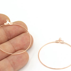 4pcs(40mm)Rose Gold Plated Circle, Circle Earrings, Chandelier Earrings, Large Hoops, Earring Settings, Handmade Earrings  KP-107