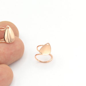 Rose Gold vergoldet Tropfen Ohr Manschette, Tropfen Ohr Manschette, Anziehende Ohr Manschette, dicke Ohr Manschette, Knorpel Ohrringe, 1 Pcs (15mm), KP-240