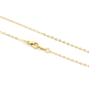 Puede incluir: Un collar de cadena de oro con cierre de langosta.