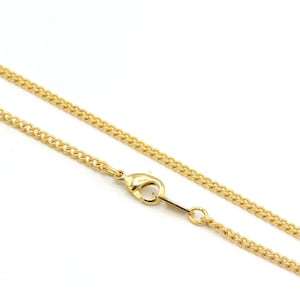 Necklace Chain-16&quot;-17&quot;-18&quot;-20&quot;-22&quot;-25&quot; 24k Gold Plated Chains ,Soldered Chain,Bar Chains ,Finished Chain, (1.7x2.15mm), ZNC-1