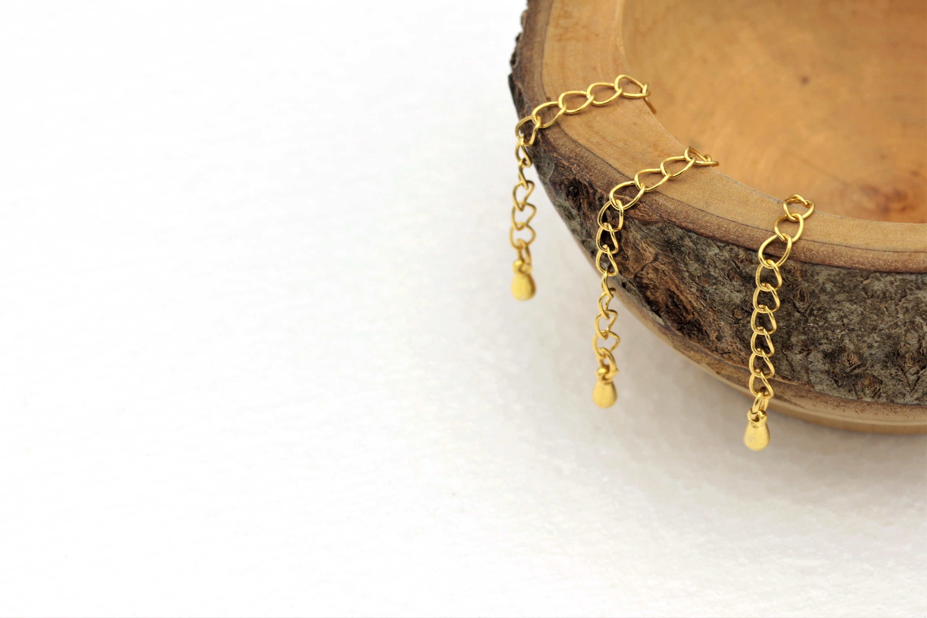 24k Gold Plated Extender Chain Necklace Extander Chain Etsy