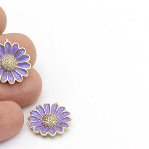 1pcs(20x22mm) 24k Shiny Gold Plated Flower Pendant , Medallion , Necklace Pendant, Flower Necklace Charms,Daisy Jewelry ZRC-206