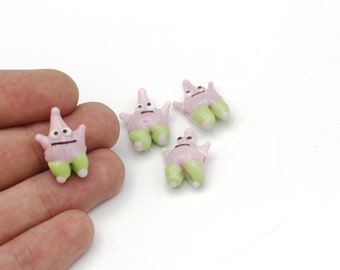 17x23mm Hand Made Murano Glass Beads, Murano Cartoon Character Beads, Murano Glass Charms, Glass Findings, 1 Pcs,GEM-375