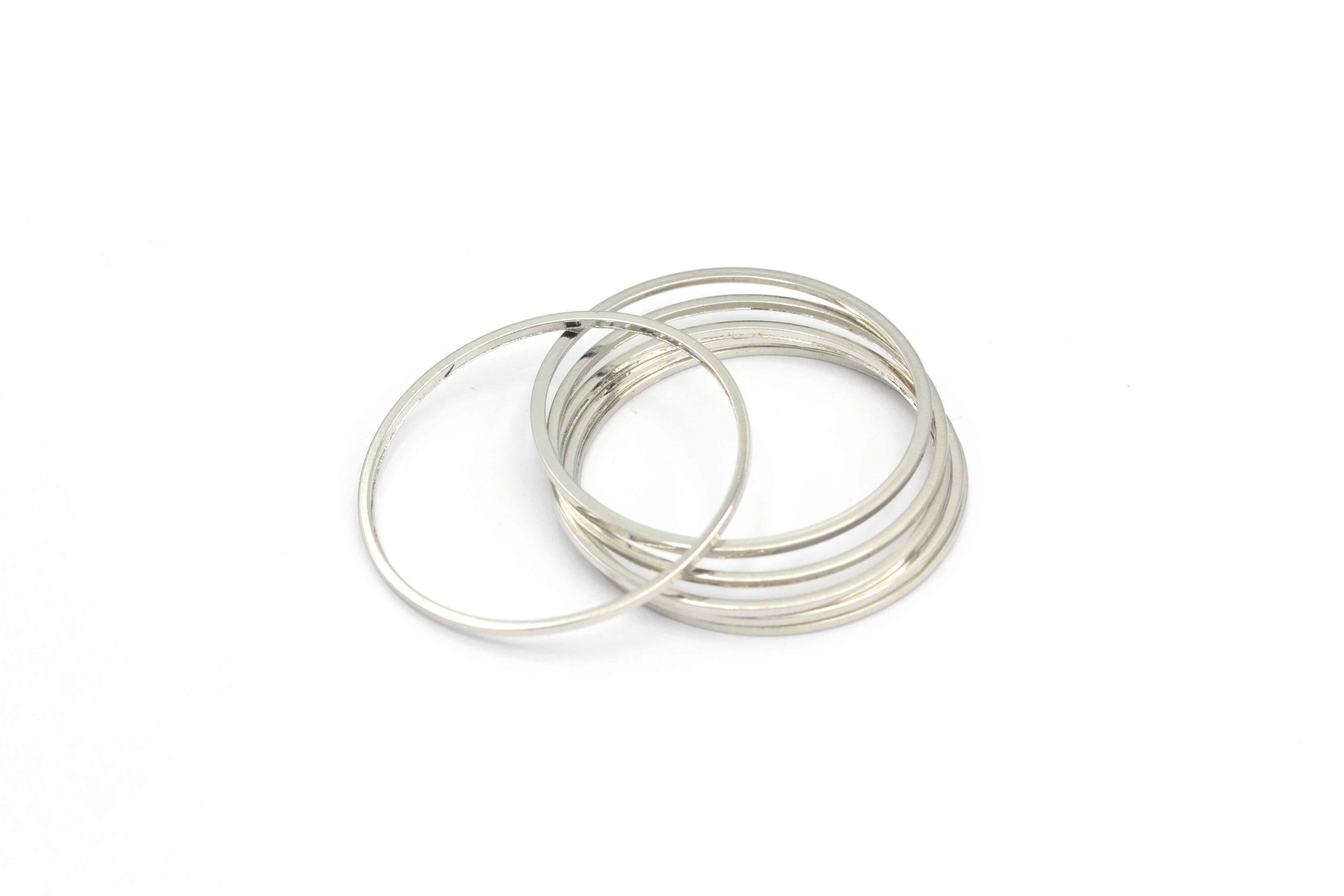 35mm Silver Plated Rings, Silver Plated Ring Connector 35mm Silver Plated Rings, Silver Plated Ring Connector