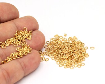 0.70x4mm 24k Shiny Oval Jump Rings, Gold Jump Rings, Brass Jump Rings, Gold Jump Rings, Open Jump Rings, 50 Pcs,ALT-91