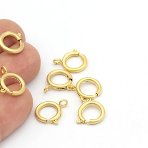 Matt Gold Plated Spring Clasp, Matt Gold Plated Lobster, Bracelet End, Matt Gold Plated, Jewelry Making,High Quality Claw 5 pcs,14mm,MAT-161