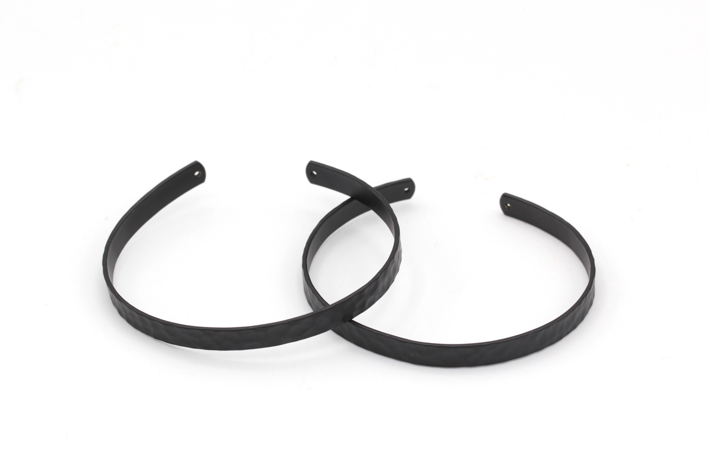 Black Plated Hammered Bangle, Hand Made Bracelet, Adjustable