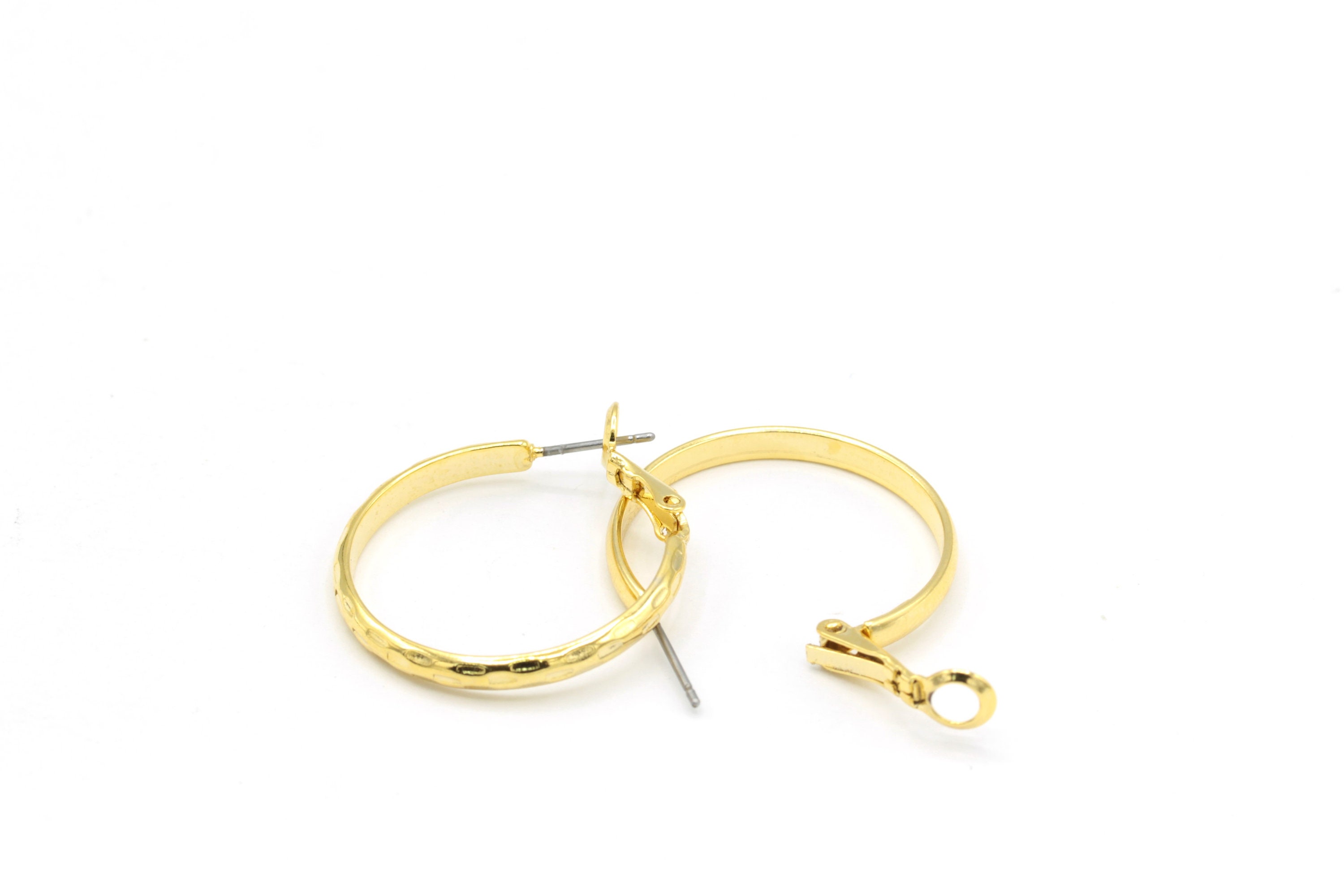 最安値級価格 Gold Shiny 2pcs(27mm)24k Earrings Earrings Hoop , Hoop アクセサリー