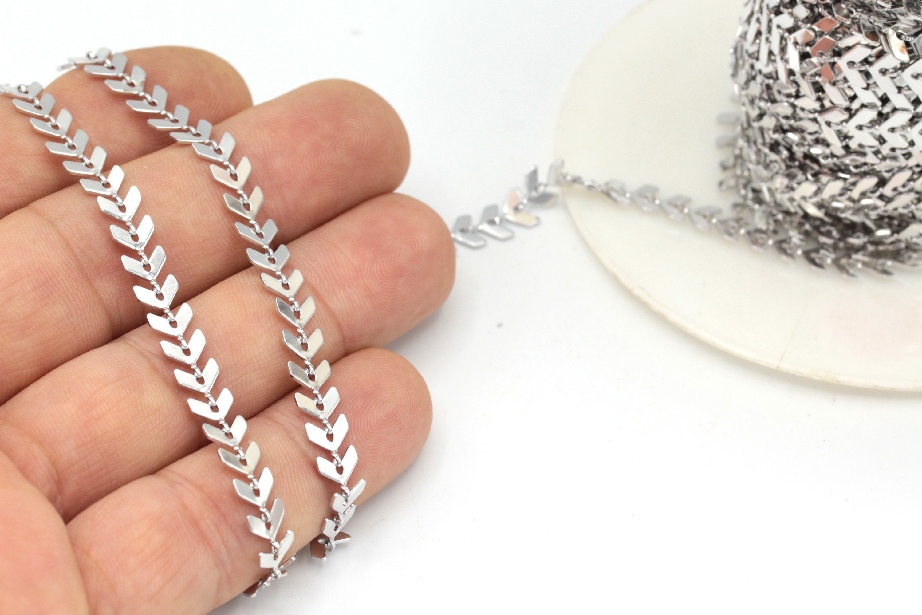 Silver Plated Arrow Chains Arrow Chains Chevron Arrow Etsy UK
