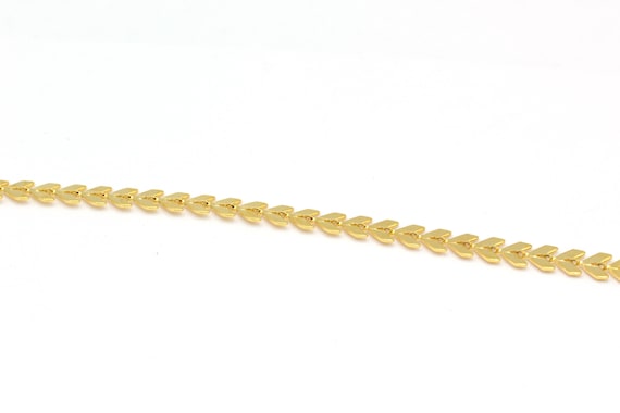 24k ゴールドメッキ アローチェーン、アローチェーン、シェブロン
