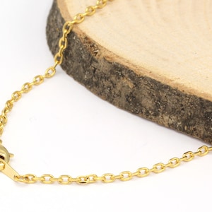 Ready Necklace Chain, 24k Gold Plated Rolo Chains, Soldered Chains , Cable Chains , Rolo Chains, 16&quot;-17&quot;-18&quot;-20&quot;-22&quot;-25&quot; (2.5x4mm), ZNC-229