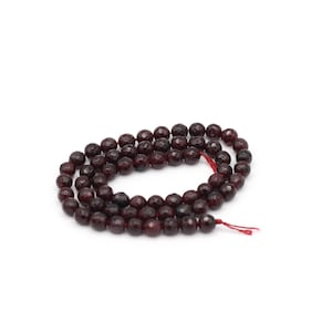 6mm Micro Faceted Natural Beads, Natural Black Stone Beads, Gemstone Round Beads, Beading Supplies, Bracelet Making, GEM-61