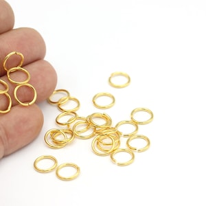 12 pcs,(1.2x10mm)24k Gold Plated Jump Rings, Open Jump Rings, Brass Jumprings, Jump Rings Connector,Gold Plated Findings,  ALT-79