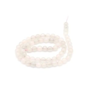 6mm Micro Faceted Natural Beads, Natural White Stone Beads, Gemstone Round Beads, Beading Supplies, Bracelet Making, GEM-58
