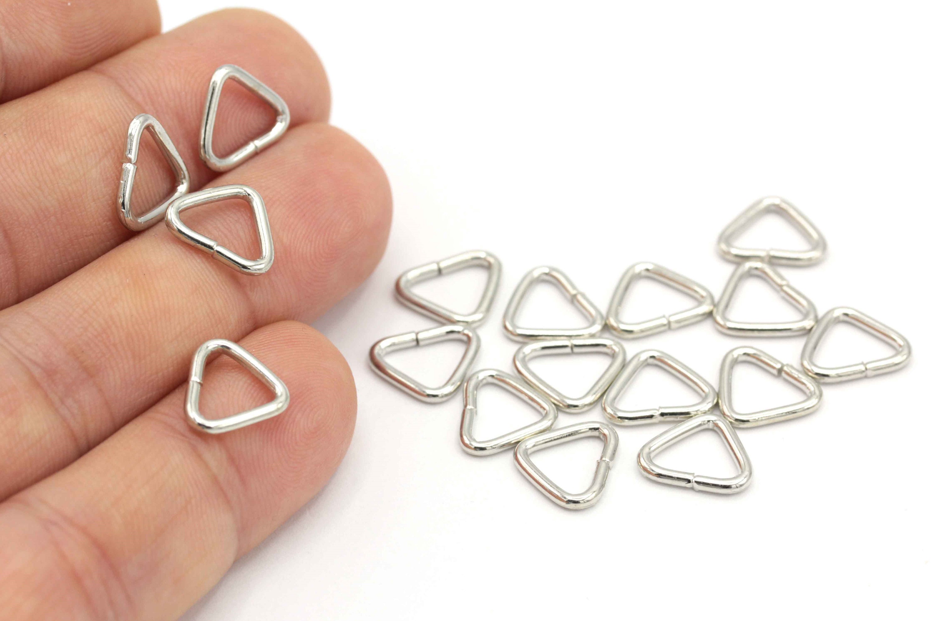 Silver Plated Triangle Jump Rings Jump Rings Triangle Jump Etsy