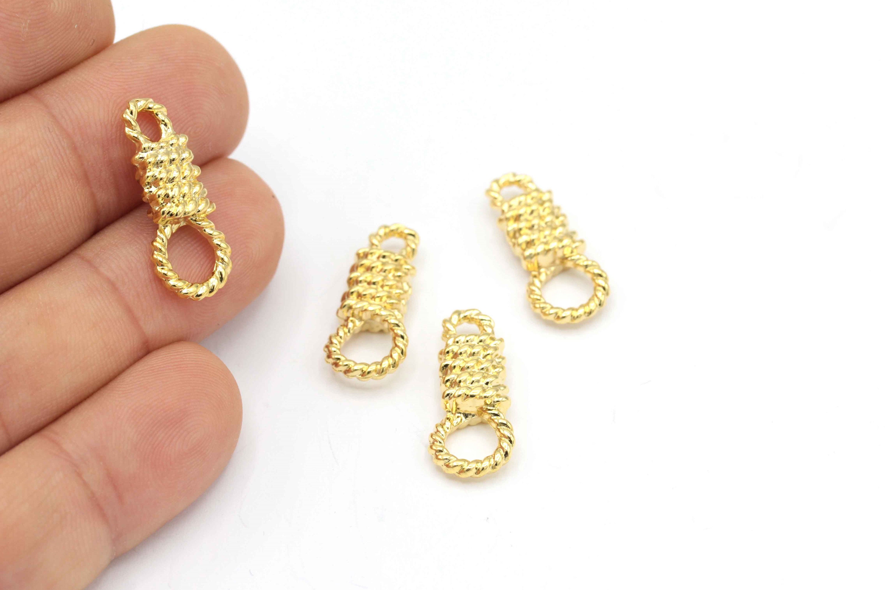 24k Gold Plated Rope Charms Rope Pendant Rope Earring Etsy UK