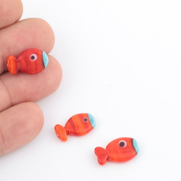 Glass Fish Beads Etsy