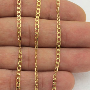 3.3 feet(2.6x4.5mm) 24 k Shiny Gold Plated Curb Chains , Soldered Chains , Extender Chains  ZNC-18