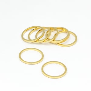 24k Gold  Plated Closed Ring, 20mm Shiny Gold Plated Hoops,  Circle Connector, Round Charms, Connector Rings, 4 pcs    ALT-11
