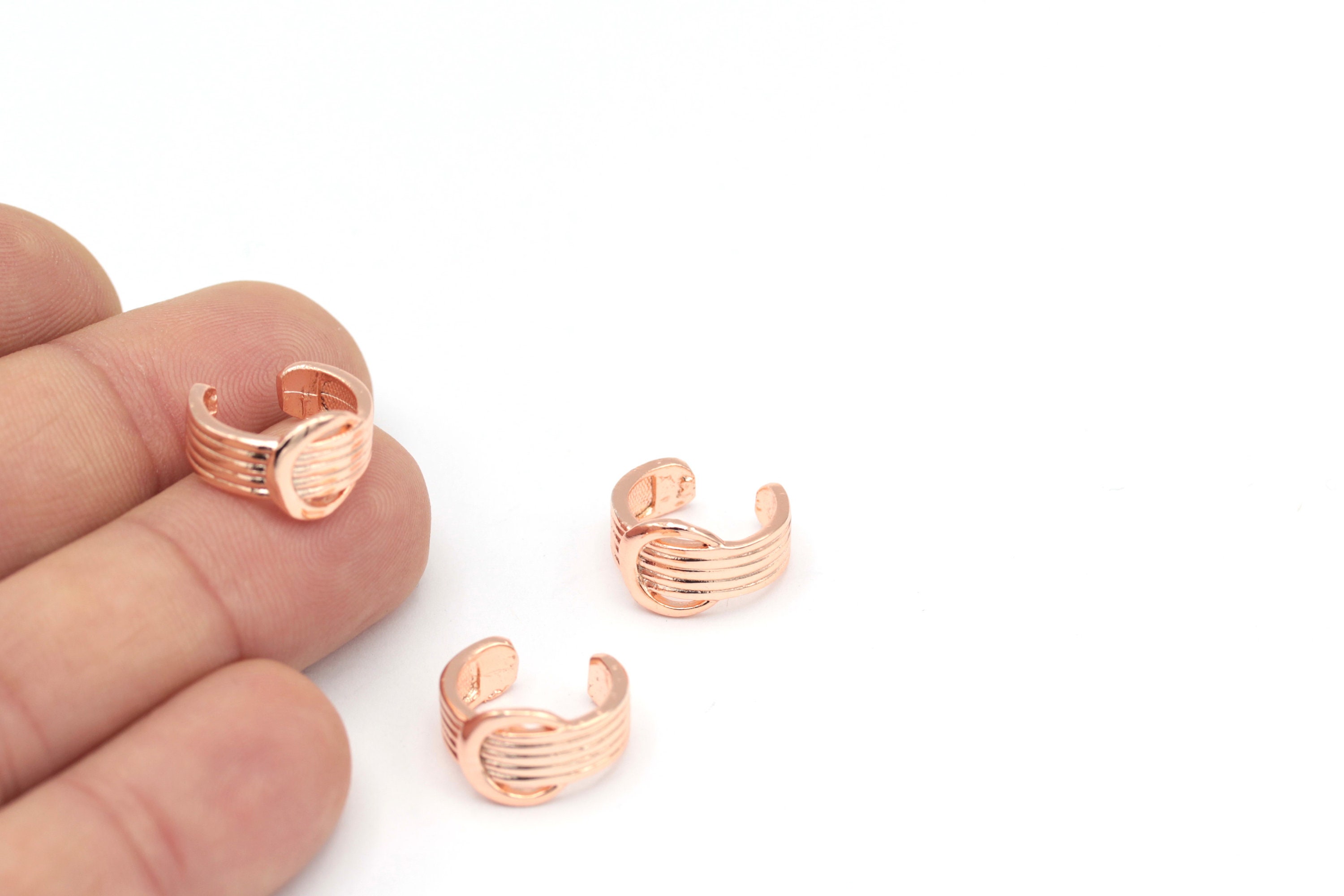 Rose Gold Plated Buckle-look Ear Cuff, Ear Cuff, Minimalist