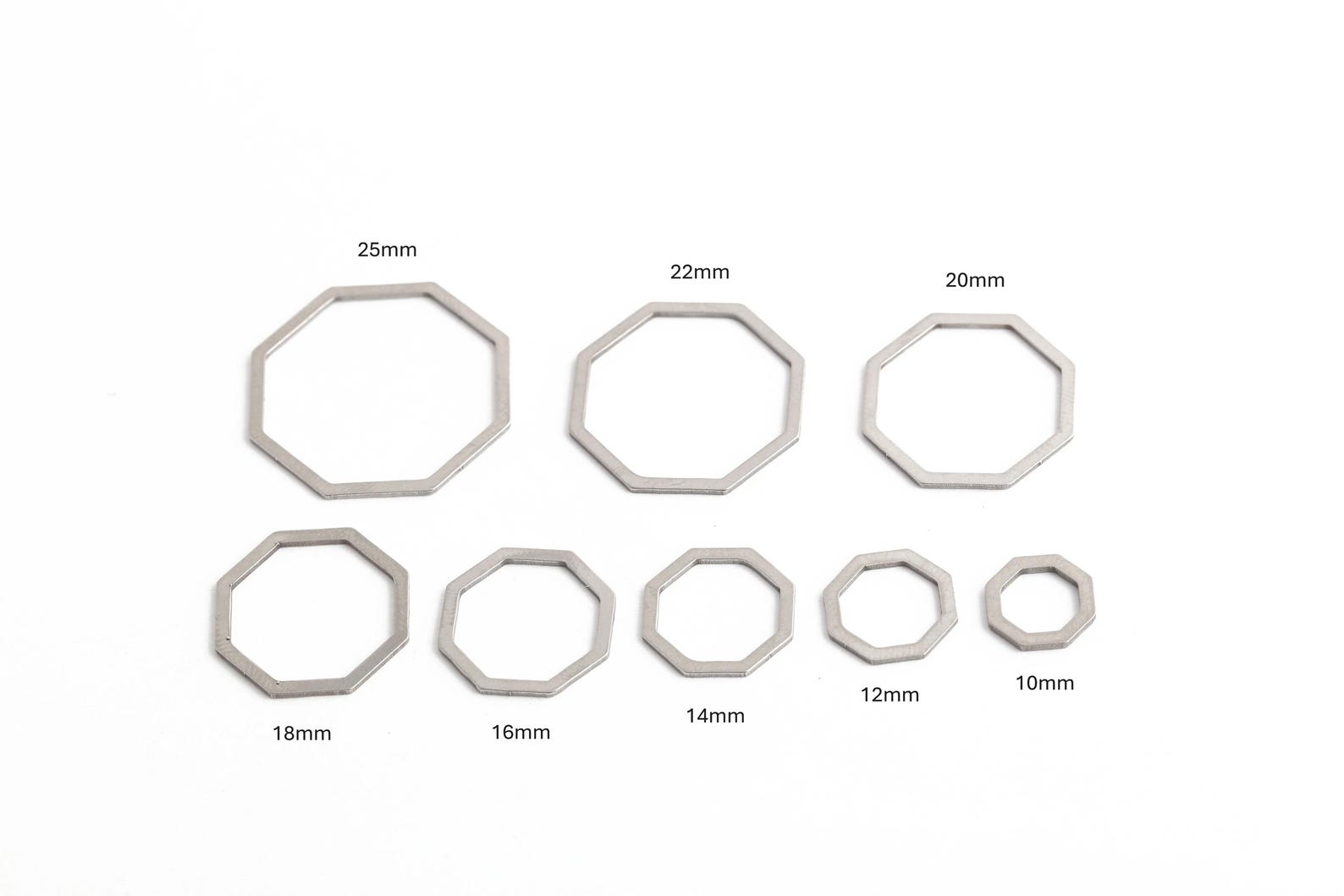 Octagonal Connection Stainless Steel Octagon Frame Link, Laser Cut Metal Jewelry Components ...