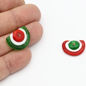 14x20mm Hand Made Murano Glass Evil Eye Charms, Murano Evil Eye Beads, Big Evil Eye Murano Glass Charms, Murano Glass Findings, GEM-376