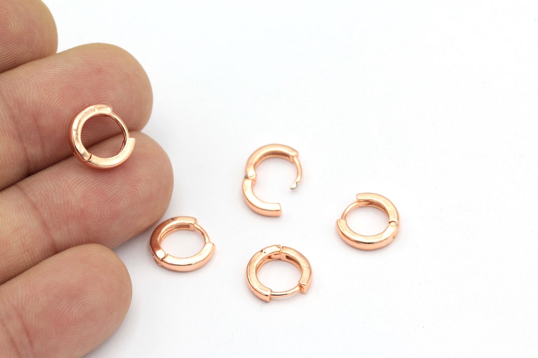 12mmrose Gold Plated Earring Findings, Plain Leverback Finding, Dainty