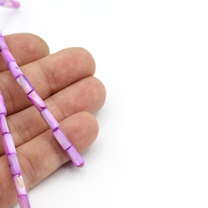 Cylinder Tube Beads, Natural Stone Column Beads, Jewelry Supply Bracelet Necklace, 4x10mm, 1Strand,GEM-164