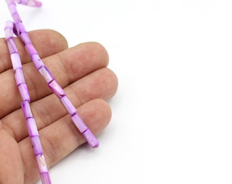 Cylinder Tube Beads, Natural Stone Column Beads, Jewelry Supply Bracelet Necklace, 4x10mm, 1Strand,GEM-164