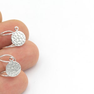 Silver Plated Hammered Round Ear Cuff, Round Ear Cuff, Tightening Ear Cuff, Coins Ear Cuff, Cartilage Earrings,1Pcs(15mm), KP-236