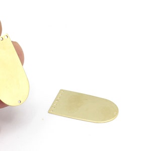 Raw Brass D Shape  Charms, Multi Hole D Shape Pendant, 8 Hole Rectangle Earring Charm, D Shape Earring,1Pcs (20x35mm),HM-435