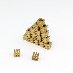 6 pcs,(6x6 mm)Solid Brass Cube, Raw Brass Cube Beads ,Tribal Beads , industrial cube beads  HM-238