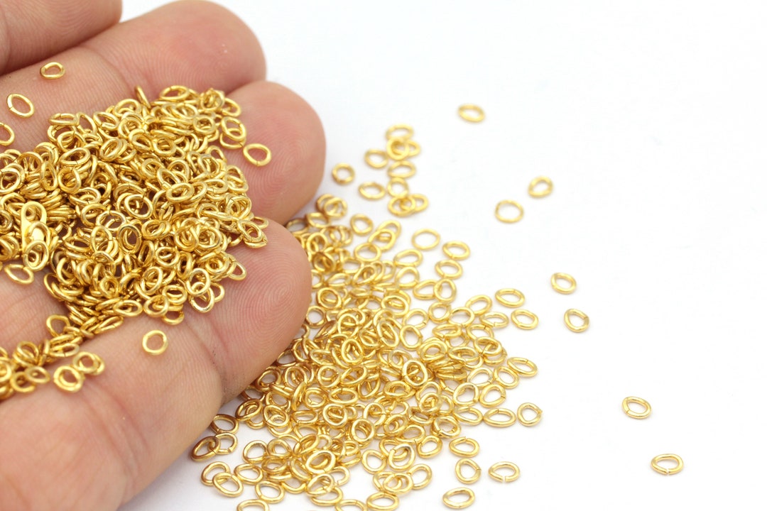 Matt Gold Plated Jump Rings Tiny Jump Ring Connectors Matt Etsy
