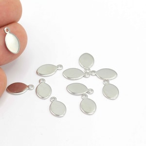Silver Plated Drop Necklace Charms, Teardrop Charm, Drop Jewelry, Drop Bracelet Charms, Drop Earring, , 10pcs,(7.5x13mm),SLV-355