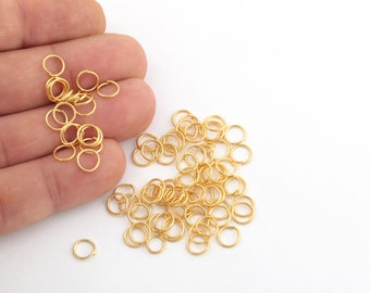 3mm Gold Plated Open Jump Rings - 0.5mm Diameter, For Jewelry Making & Craft Findings (Pack Of ~700)