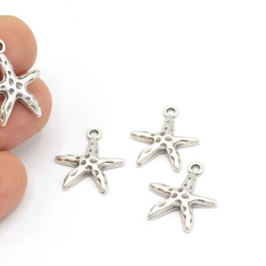 Antike Silber Meer Stern, Sea Star Charme, Halskette Anhänger, Sea Star Ohrring, Sea Star Schmuck, Armband finden-1 Stück, (20x23mm), ESK-59